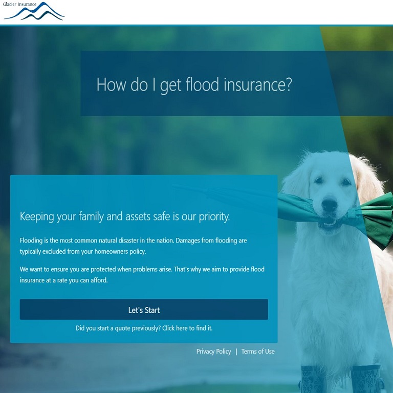 Image of GetFlood homepage example